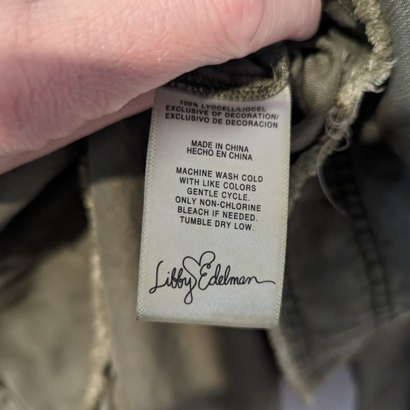 Libby Edelman Army Jacket Olive Green Military Shacket - Picture 7 of 7